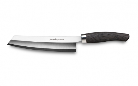 Edle Kuechenmesser Design Messer von Nesmuk Diamor Griff Mooreiche