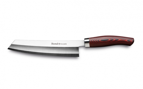 Edle Kuechenmesser Design Messer von Nesmuk Diamor Griff Micarta red
