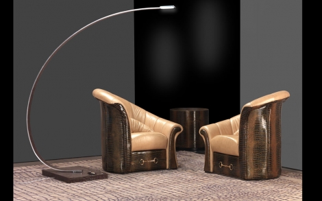 Italienische Designermoebel Formitalia Moebel Design Sessel und Lampe