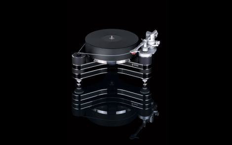 High End HiFi clearaudio electronic Plattenspieler Innovation black Front 2