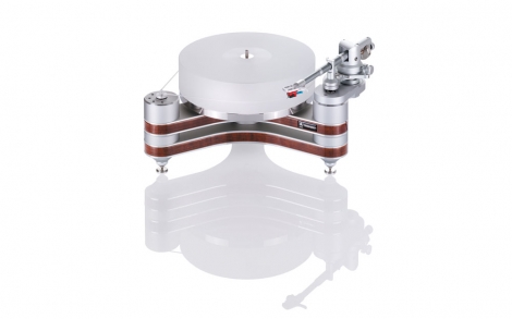 High End HiFi clearaudio electronic Plattenspieler Innovation wood Front