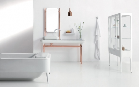 Baddesign Luxus Baeder und Bad Design von BISAZZA Waschtisch Badewanne Lavabi Serie Organico 2