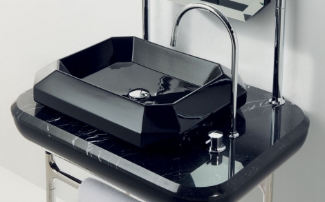 Baddesign Luxus Baeder und Bad Design von BISAZZA Waschtisch Console Serie Diamante 2