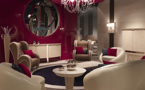 Italienische Moebel Design von TURRI Tisch und Sessel aus der Kollektion Orion