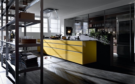 Moderne Kuechen Valcucine Kueche Artematica Vitrum Erdgelb