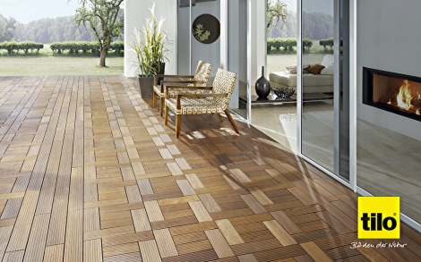 Parkett und Holz Boden tilo Boeden der Natur Xterior Terrassendiele QuadroFIX Thermoesche GmbH